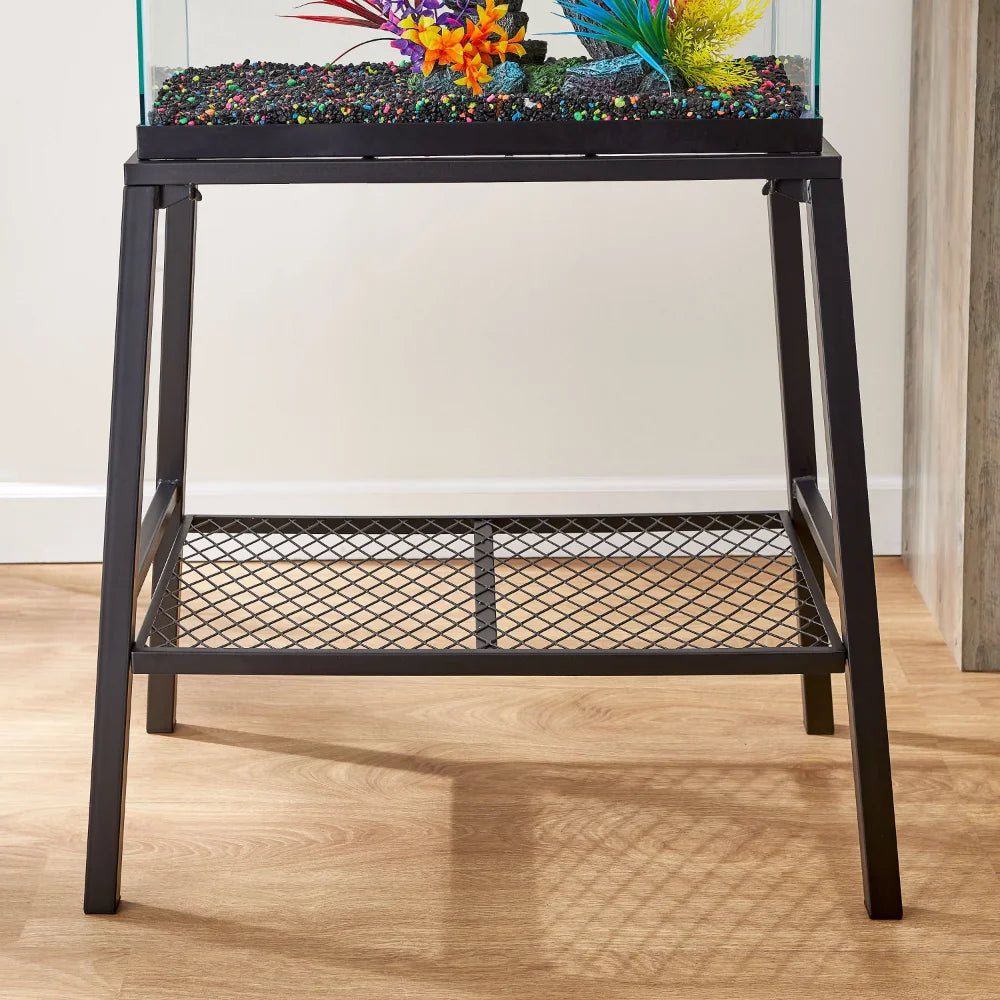 10-gal fish tank w accessories AquaBase: 10-15 Gallon Steel Aquarium Stand