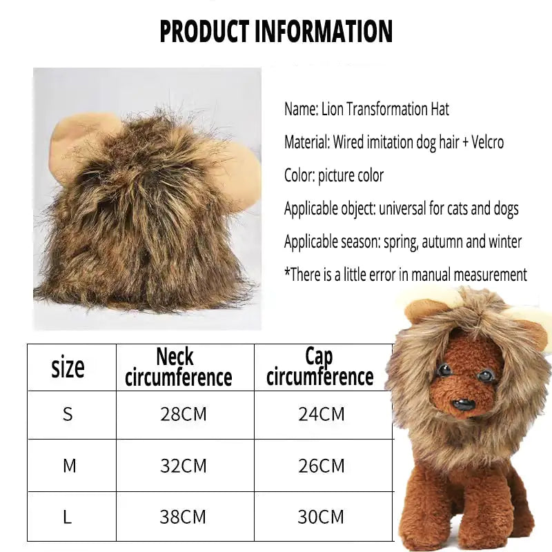 PRIMI PETS Lion Mane Pet Costume